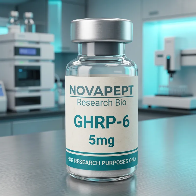 GHRP-6 research peptide vial