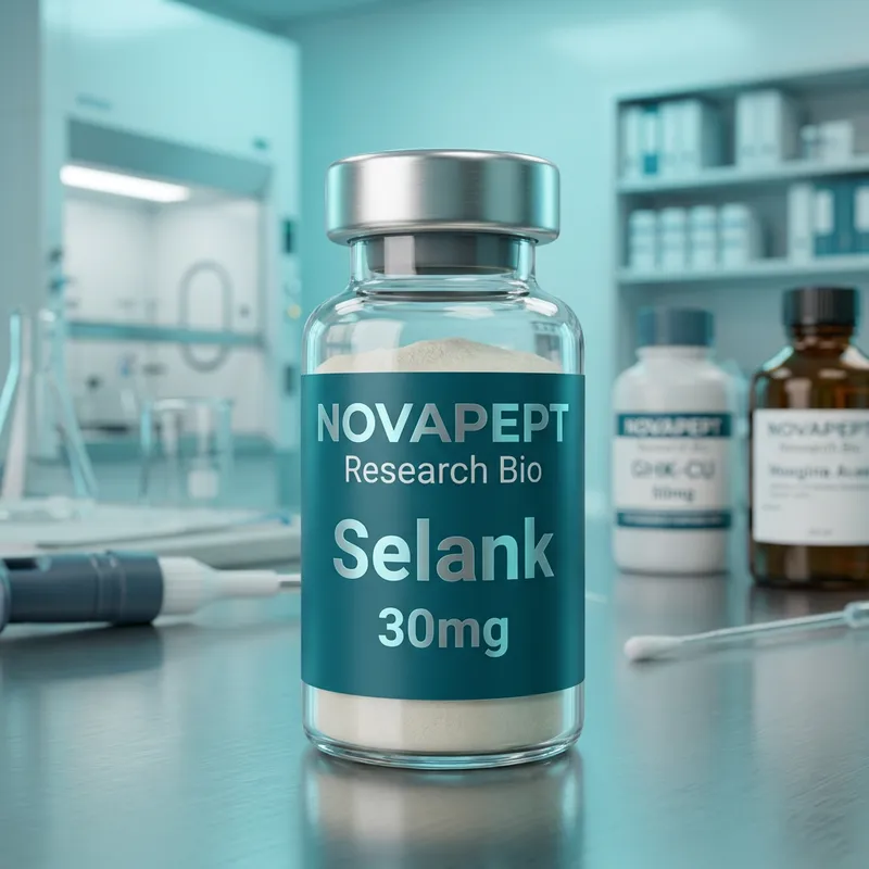Selank research peptide vial