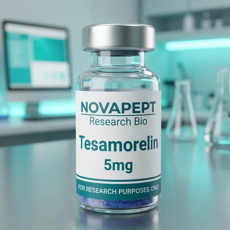 Tesamorelin research peptide vial